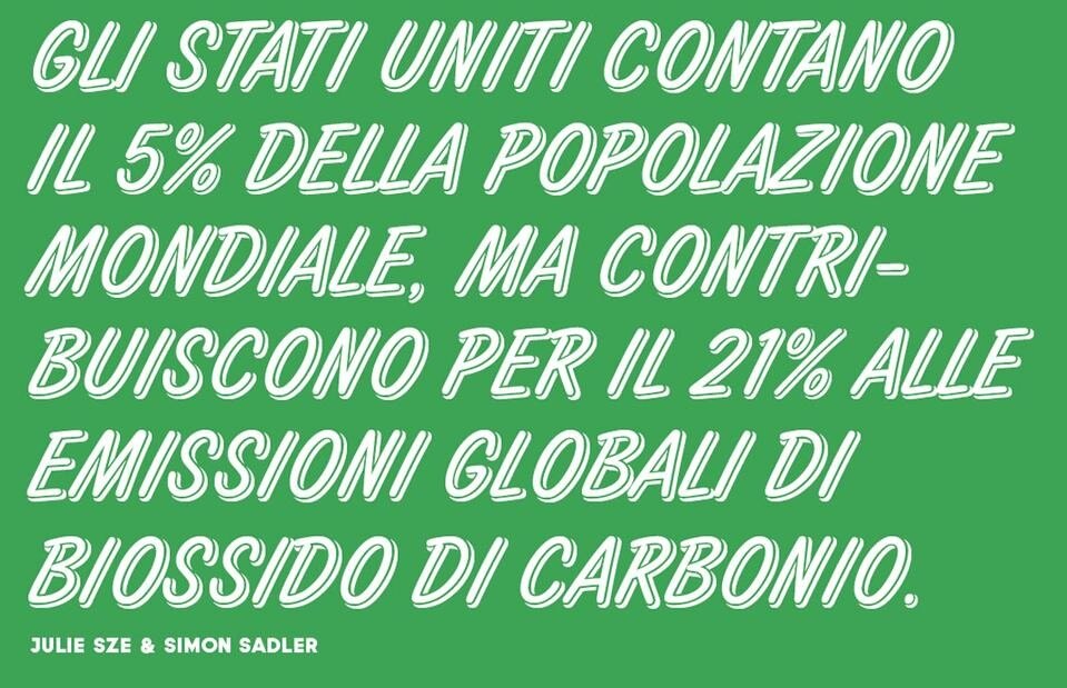 The United States has 5 per cent of the world’s population, but contributes 21 per cent of the world’s carbon emissions.