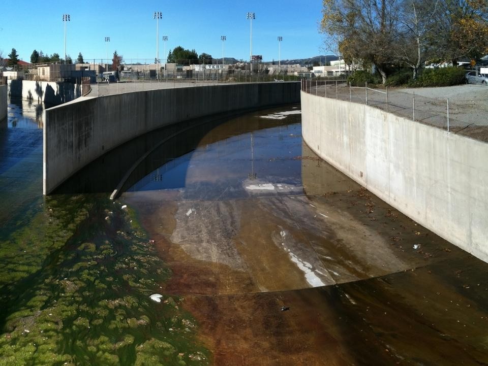 The headwaters of the L.A. River, sealed in concrete. Photo Geoff Manaugh The headwaters of the L.A. River, sealed in concrete. Photo Geoff Manaugh