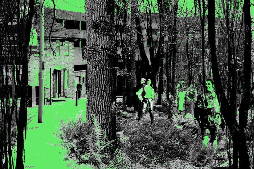 Nottingham’s Monuments of the Near Future (at Nottingham Contemporary, 2010) was a series of imagined near-future scenarios for the city of Nottingham, its architecture, infrastructure and industry. Above: the Maid Marion Way, reforested as a Robin Hood Experience. Nottingham’s Monuments of the Near Future (at Nottingham Contemporary, 2010) was a series of imagined near-future scenarios for the city of Nottingham, its architecture, infrastructure and industry. Above: the Maid Marion Way, reforested as a Robin Hood Experience.