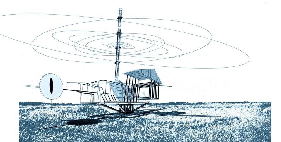 Writtle Calling is a temporary radio station, designed in collaboration with ARUP Engineers, to be sited in the grounds of Writtle Agricultural College in Essex. Writtle Calling is a temporary radio station, designed in collaboration with ARUP Engineers, to be sited in the grounds of Writtle Agricultural College in Essex.
