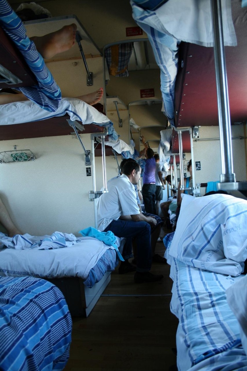 Chaos inside of the train. Photograph by Nelly Ben Hayoun.