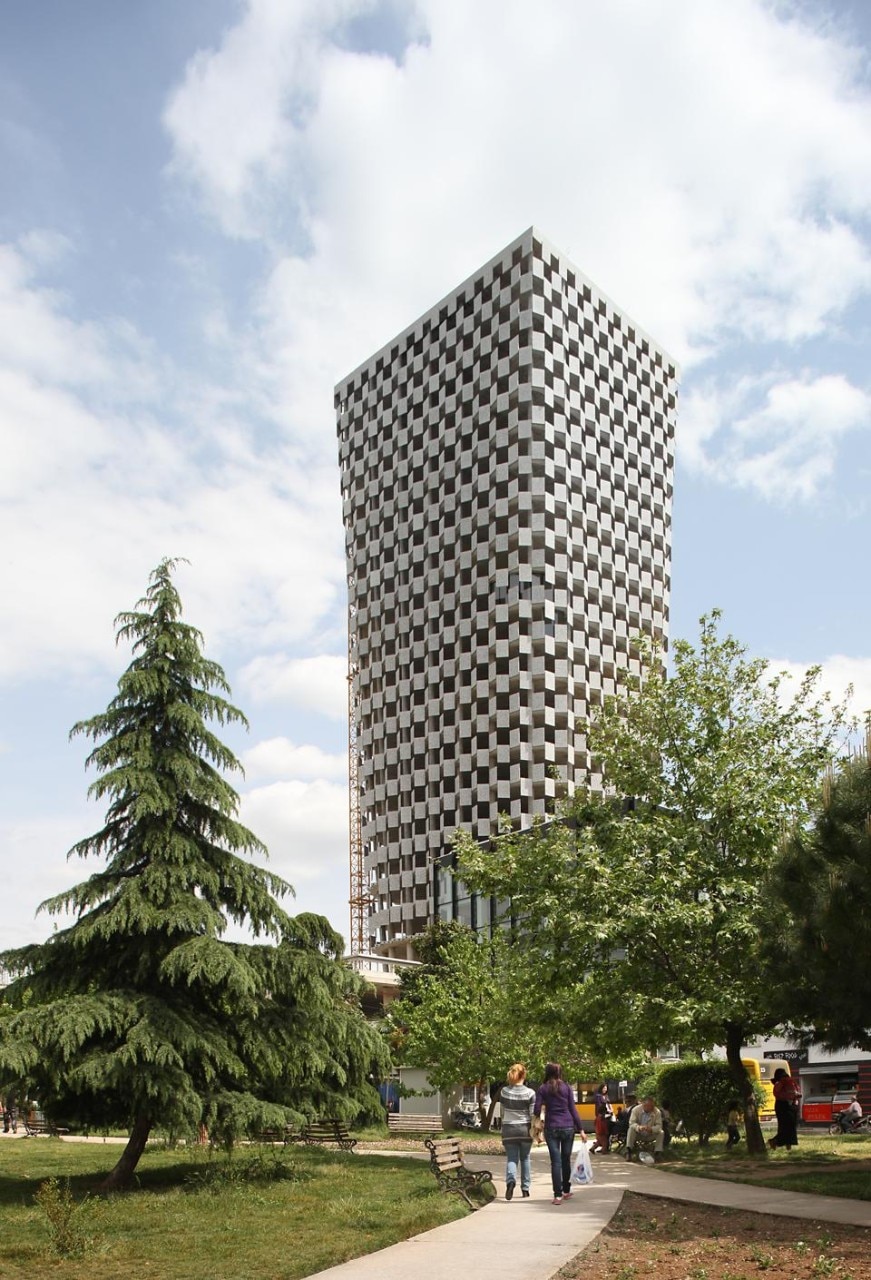 TID Tower, Tirana, 2010. Photo Filip Dujardin. TID Tower, Tirana, 2010. Photo Filip Dujardin.