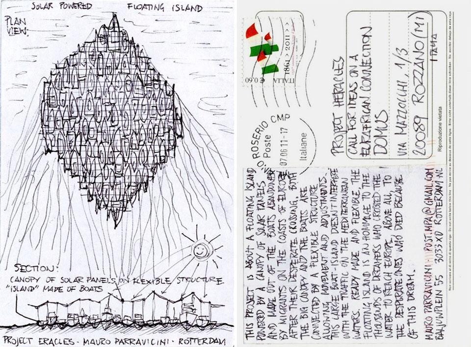 Solar powered floating Island, Mauro Parravicini, Rotterdam (Netherlands).