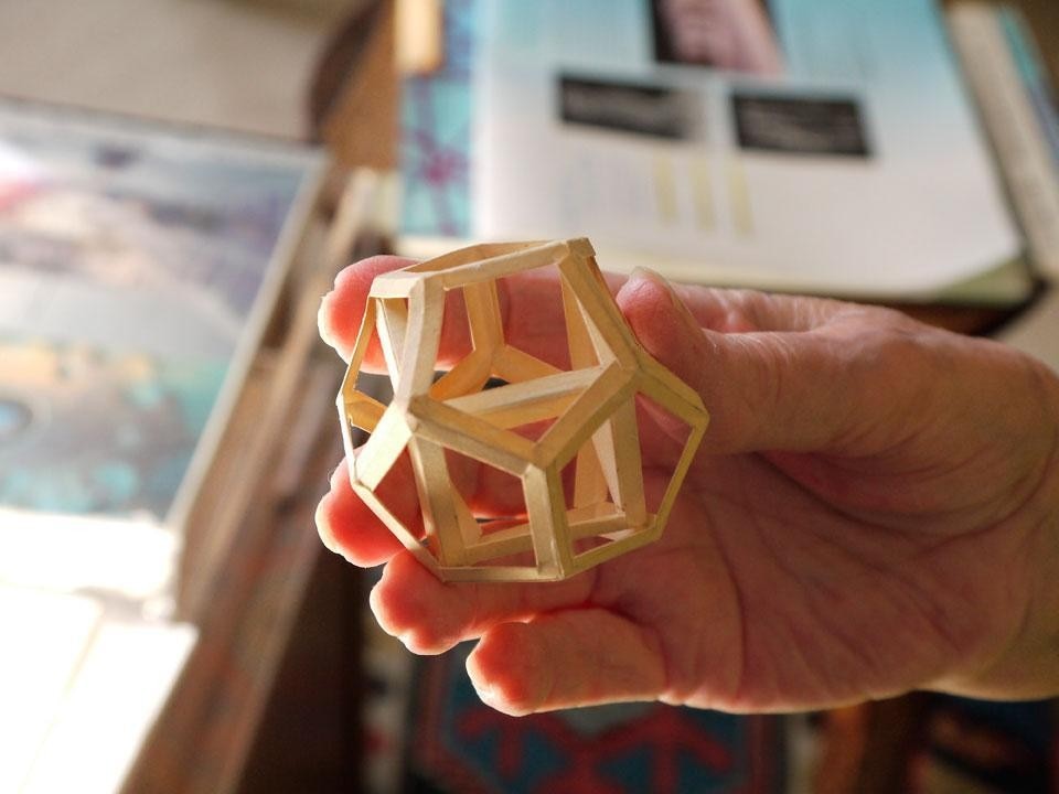 Throughout her life, Anne Griswold Tyng (b. 1920 Lushan, Jiangxi province, China) was fascinated by the five Platonic solids: cube, tetrahedron, octahedron, dodecahedron and icosahedron. Throughout her life, Anne Griswold Tyng (b. 1920 Lushan, Jiangxi province, China) was fascinated by the five Platonic solids: cube, tetrahedron, octahedron, dodecahedron and icosahedron.