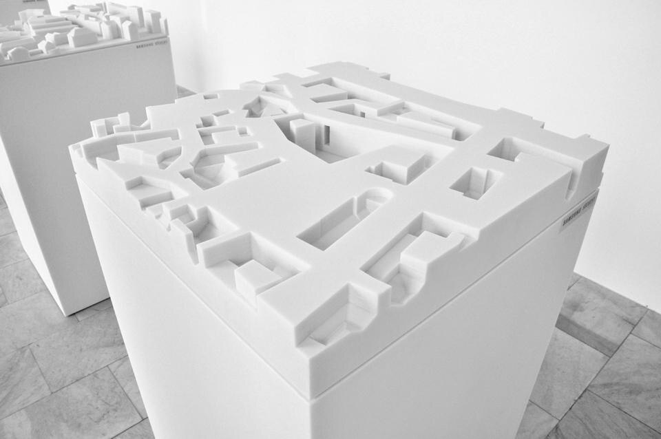 <em>AllesWirdGut – Weg Schauen</em>, installation view at the Architektur Galerie Berlin