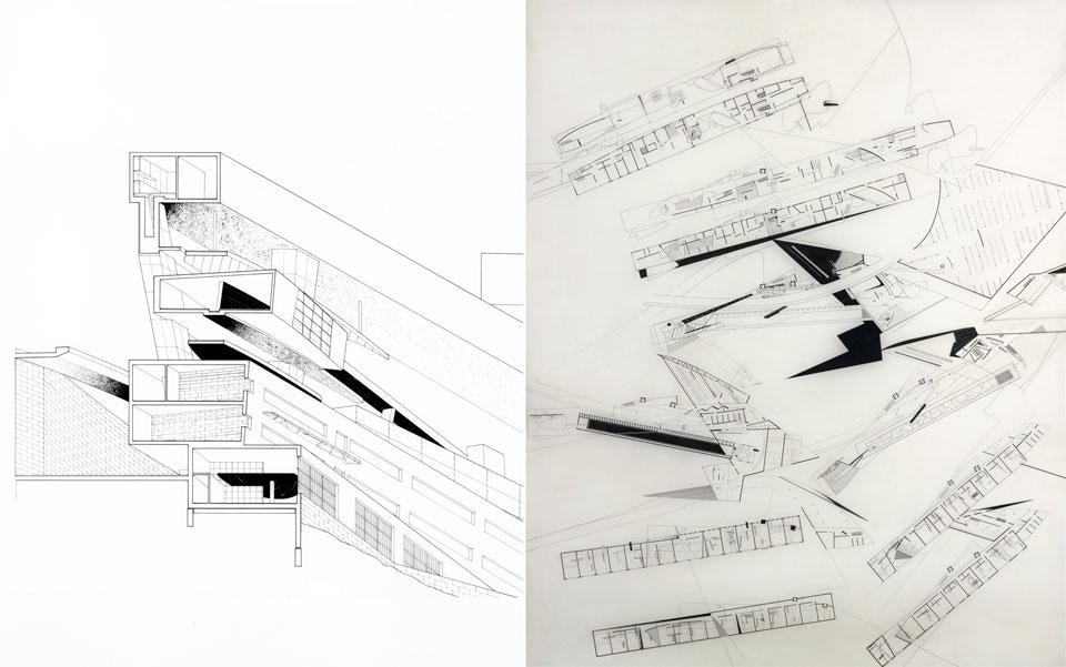Zaha Hadid Architects, <em>The Peak Leisure Club</em>, Hong Kong, 1983, drawings