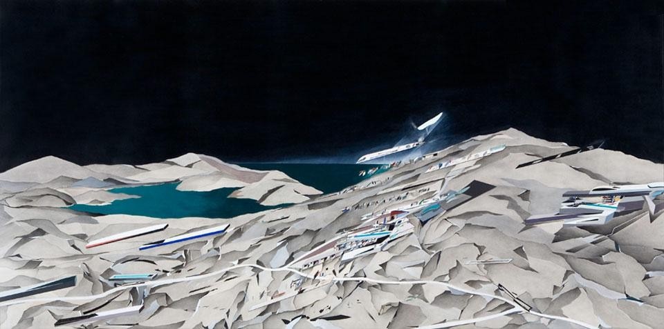 Zaha Hadid Architects, <em>The Peak Leisure Club</em>, Hong Kong, 1983, drawing