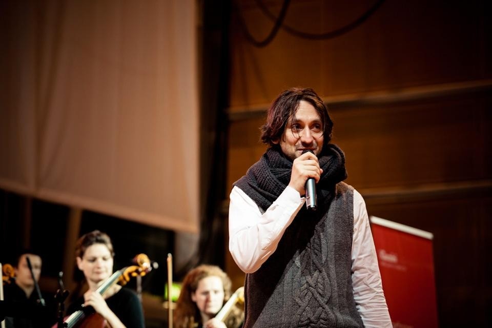 <em>Velonotte</em> London organizer Sergey Nikitin, a thirty-four year old professor of Architectural History in Moscow 