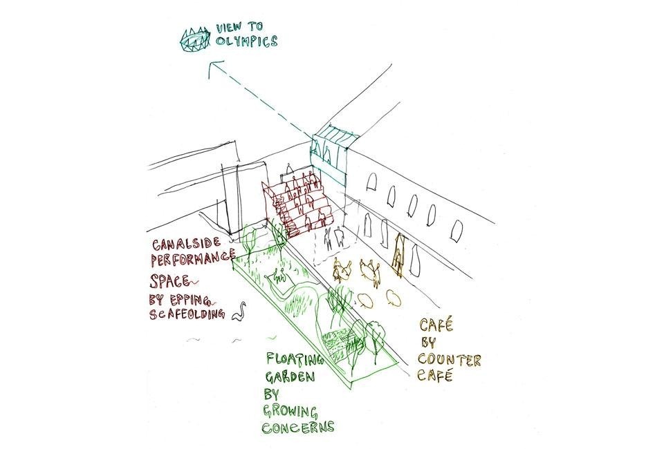 David Kohn Architects, <em>White Building</em>, sketch