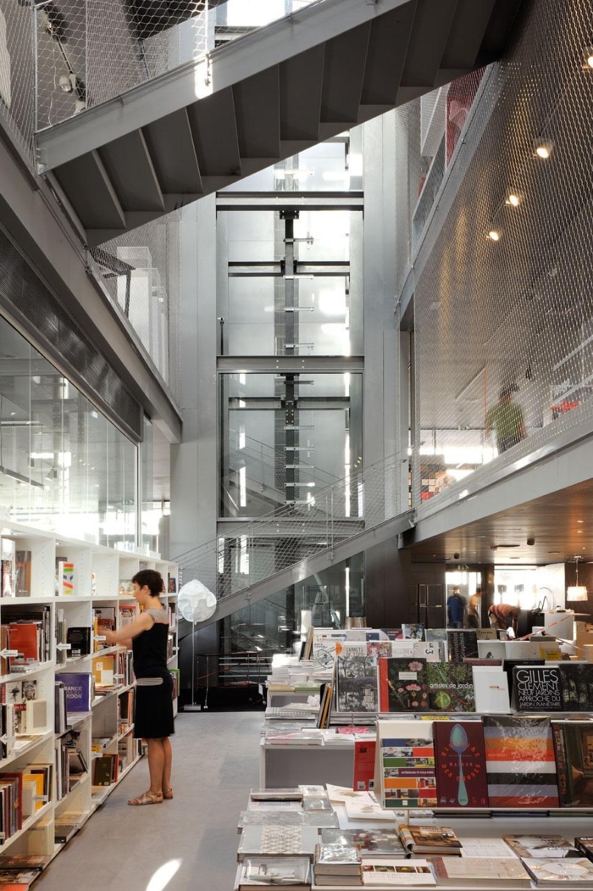 Marie Dominique Camano manages the bookshop on the ground floor. Photo by E. Saillet