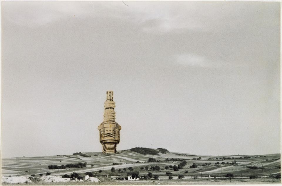 Hans Hollein, <em>Highrise Building, Sparkplug,</em> project, 1964. The Museum of Modern Art, New York Hans Hollein, <em>Highrise Building, Sparkplug,</em> project, 1964. The Museum of Modern Art, New York