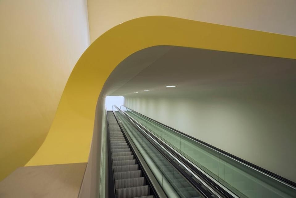 The Stedelijk's escalator entrance. Photo by John Lewis Marshall