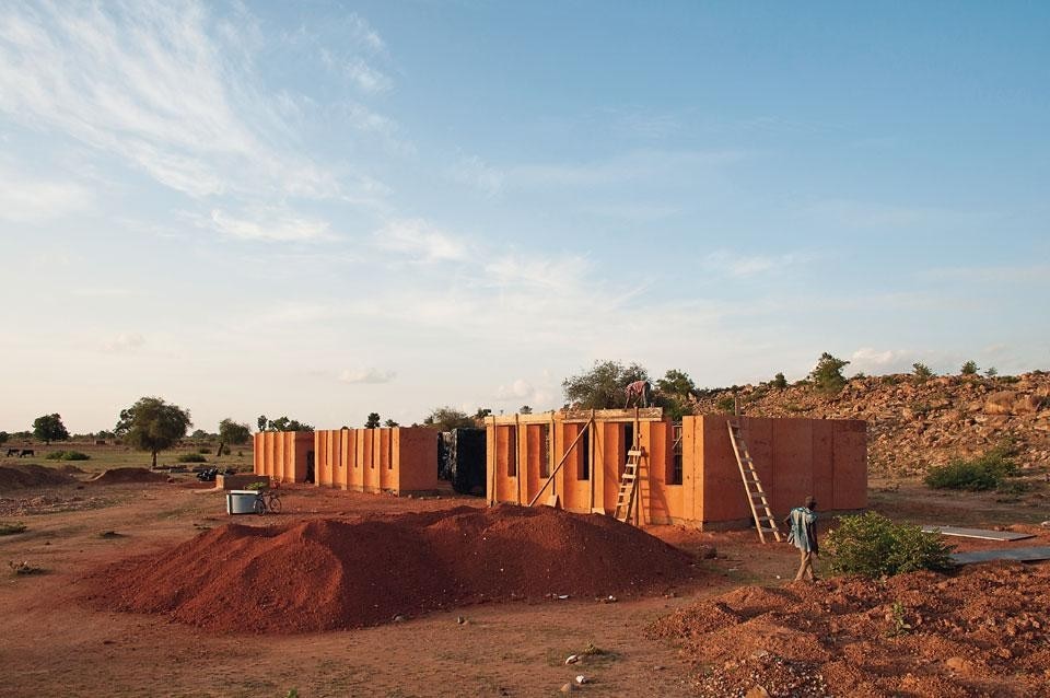 A view of the secondary school, currently under construction