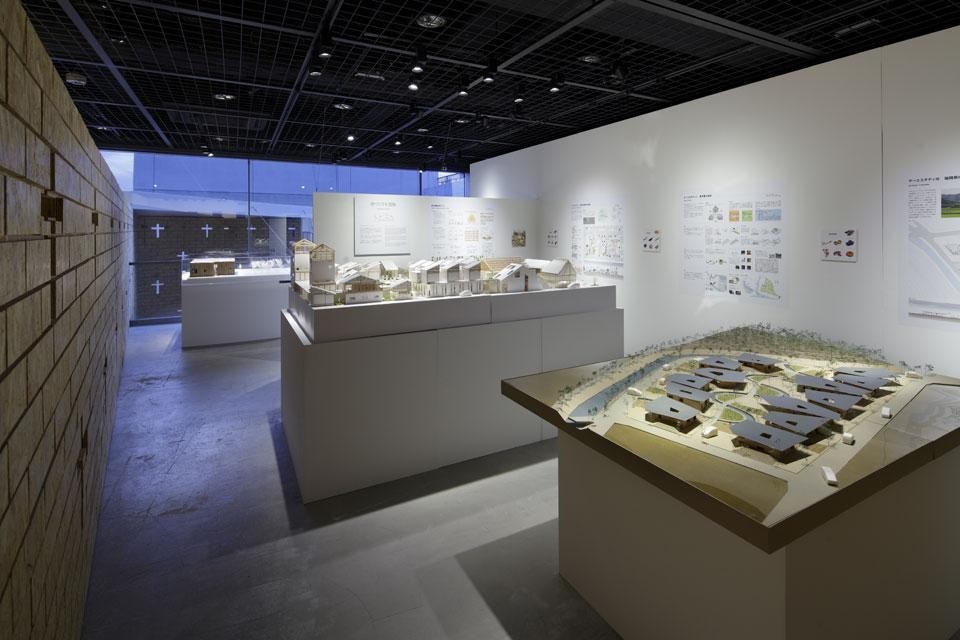 <em>Tomorrow: The Challenge of Architecture</em>, installation view at the TOTO Gallery MA. Photo by Nacása & Partners Inc.