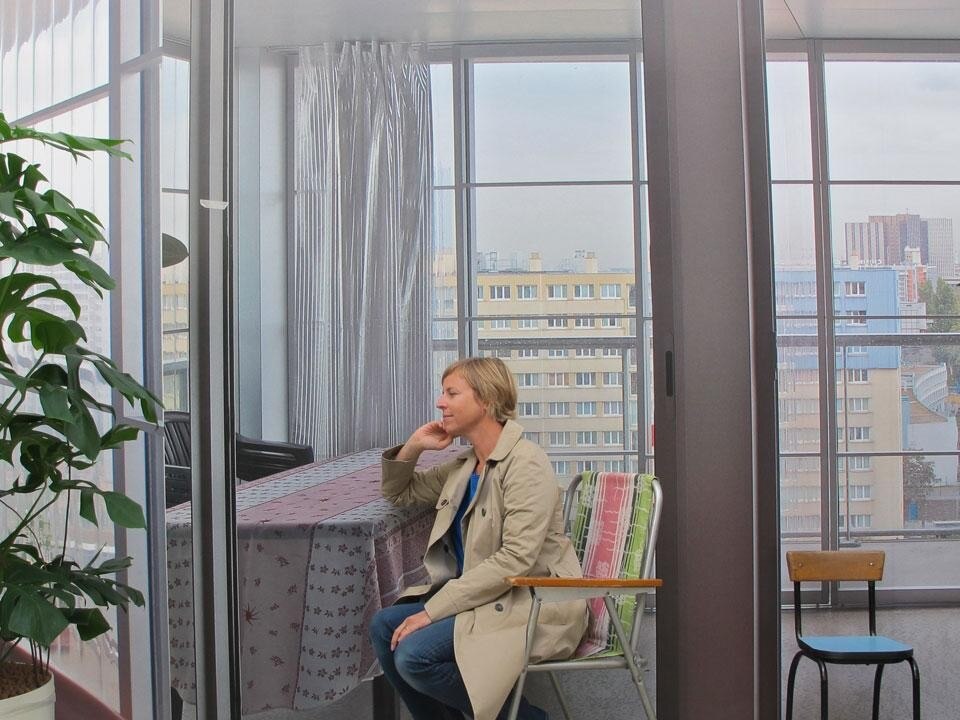 Top and above: <em>DRUOT, LACATON & VASSAL – Transformation of a 1960s Residential Highrise</em> installation view at the Deutsches Architekturmuseum, Frankfurt