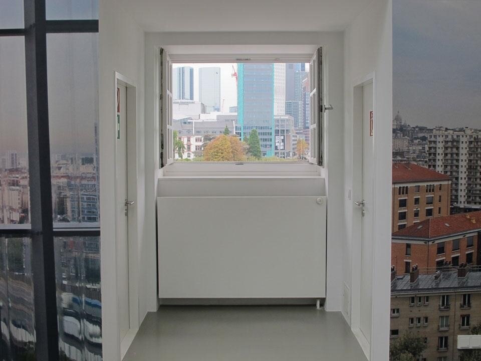 <em>DRUOT, LACATON & VASSAL – Transformation of a 1960s Residential Highrise</em> installation view at the Deutsches Architekturmuseum, Frankfurt