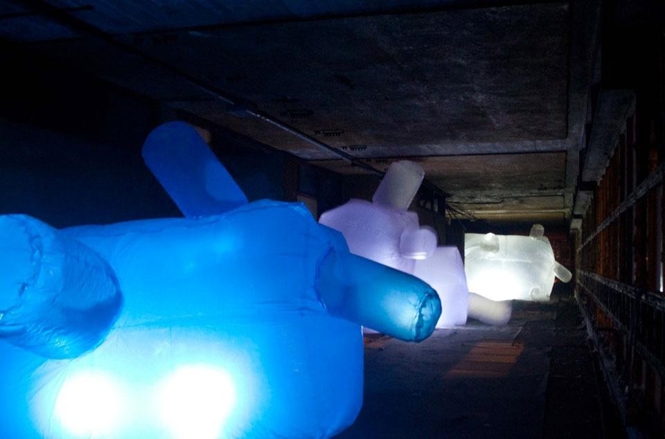 Luminescent inflatables at Vittoriano Viganò's Istituto Marchiondi Spagliardi 