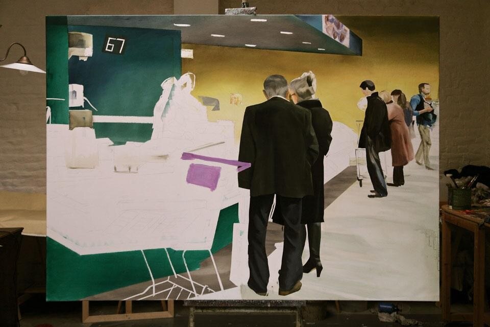 Top: De Wakkere Akker, an initiative for Community
Supported Agriculture in Herent. Above: The meat, delicatessen and veggie counter of the
Bio-Planet supermarket. These
painting are from a series
of 12 by Robert Suermondt,
prompted by the documentary
report of Belgian collective
Rotor on the eco-goals pursued
by the Leuven Town Council
to reduce CO2 emissions by
2030. The paintings were
exhibited last February at the
Stuk kunstencentrum in Leuven
during the Artefact Festival Top: De Wakkere Akker, an initiative for Community
Supported Agriculture in Herent. Above: The meat, delicatessen and veggie counter of the
Bio-Planet supermarket. These
painting are from a series
of 12 by Robert Suermondt,
prompted by the documentary
report of Belgian collective
Rotor on the eco-goals pursued
by the Leuven Town Council
to reduce CO2 emissions by
2030. The paintings were
exhibited last February at the
Stuk kunstencentrum in Leuven
during the Artefact Festival