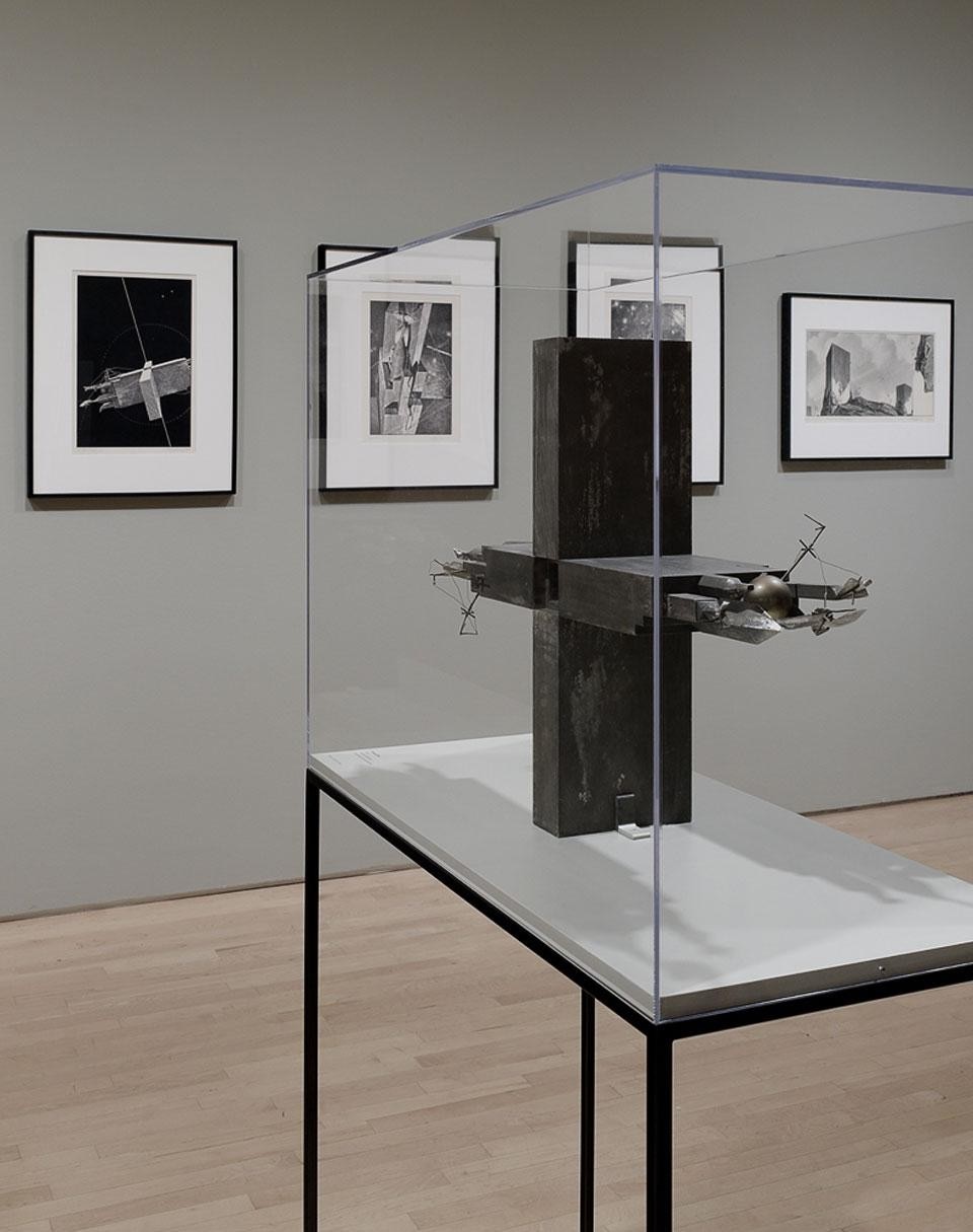 "Lebbeus Woods, Architect", installation view of the exhibition, San Francisco Museum of Modern Art (SFMOMA)