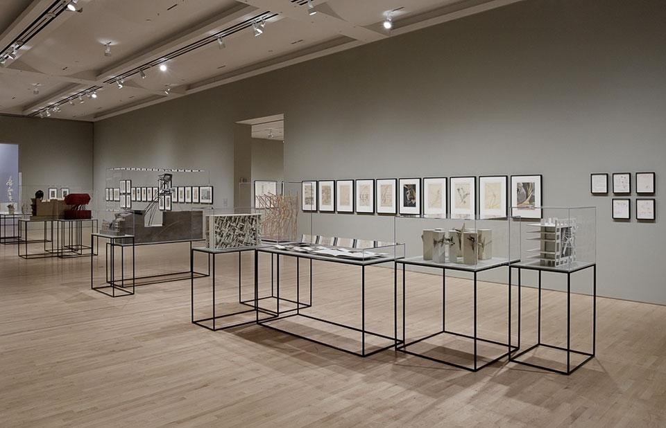 "Lebbeus Woods, Architect", installation view of the exhibition, San Francisco Museum of Modern Art (SFMOMA)