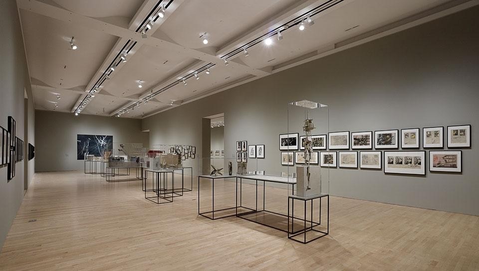 "Lebbeus Woods, Architect", installation view of the exhibition, San Francisco Museum of Modern Art (SFMOMA)