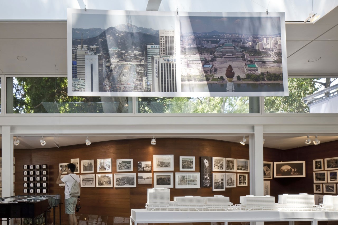 View of the Korean pavilion: Crow’s Eye View: The Korean Peninsula