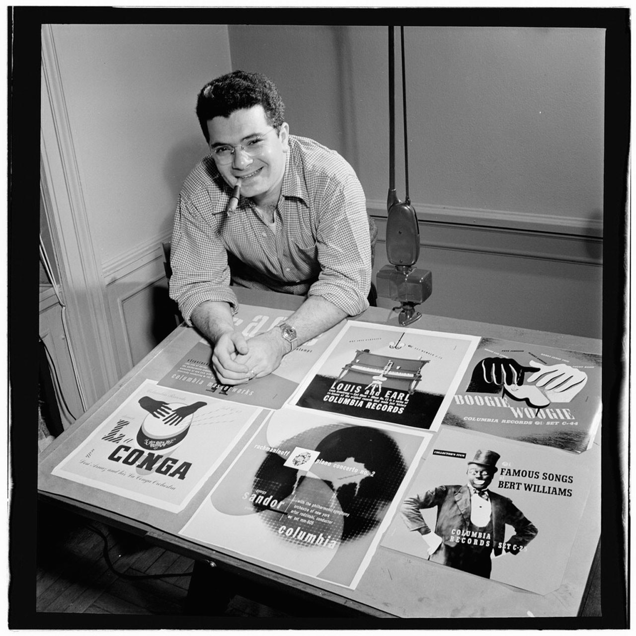 William P. Gottlieb, Portrait of Alex Steinweiss, New York, N. Y. (?) ca. Apr. 1947. Photograph, 1947. Prints and photographs Division–Music Division–William P. Gottlieb Collection–American Memory–Performing Arts Encyclopedia