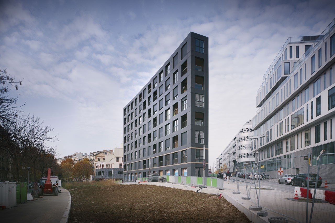 LAN, 40 Housing Units, ZAC Saussure Pont Cardinet, Îlot 4.2, Paris. Photo © Julien Lanoo