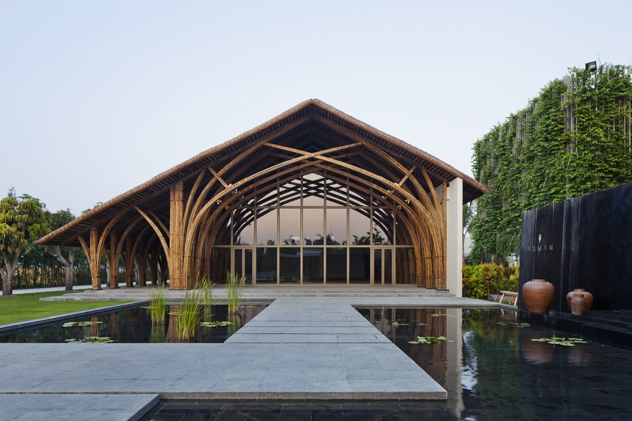 Vo Trong Nghia Architects, Naman Retreat Conference hall, Ngu Hanh Son District, Danang, Vietnam