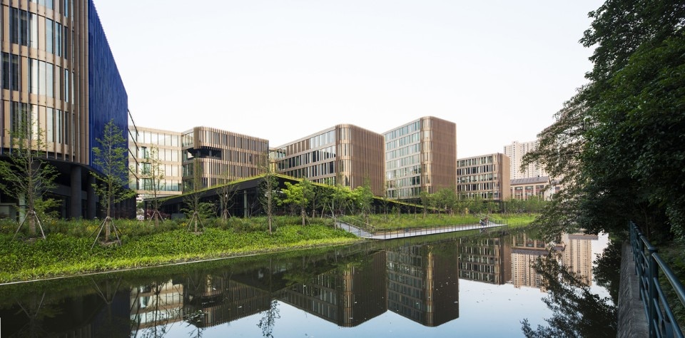 Jacques Ferrier Architecture, Yidian Office Complex, Xuhui District, Shanghai, China