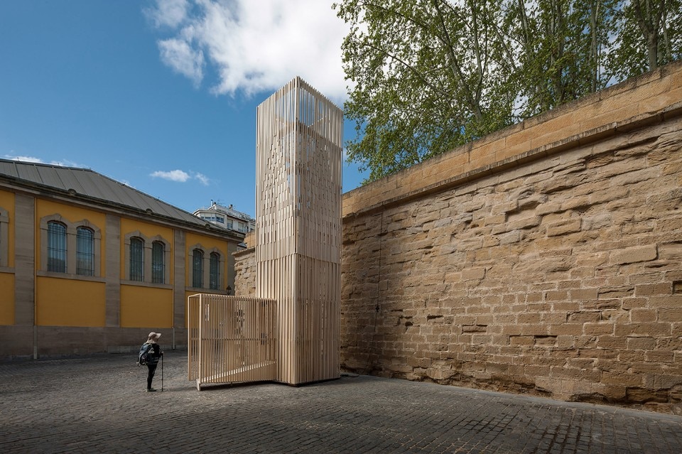 Davide Marchetti, wooden tower in Logroño, Spain, 2018