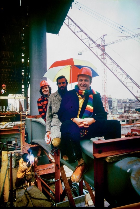 Peter Rice, Renzo Piano and Richard Rogers at the Centre Pompidou. Photo Tony Evans/RSHP/Arup. Courtesy RSHP, Rogers Stirk Harbour + Partners: RSHP