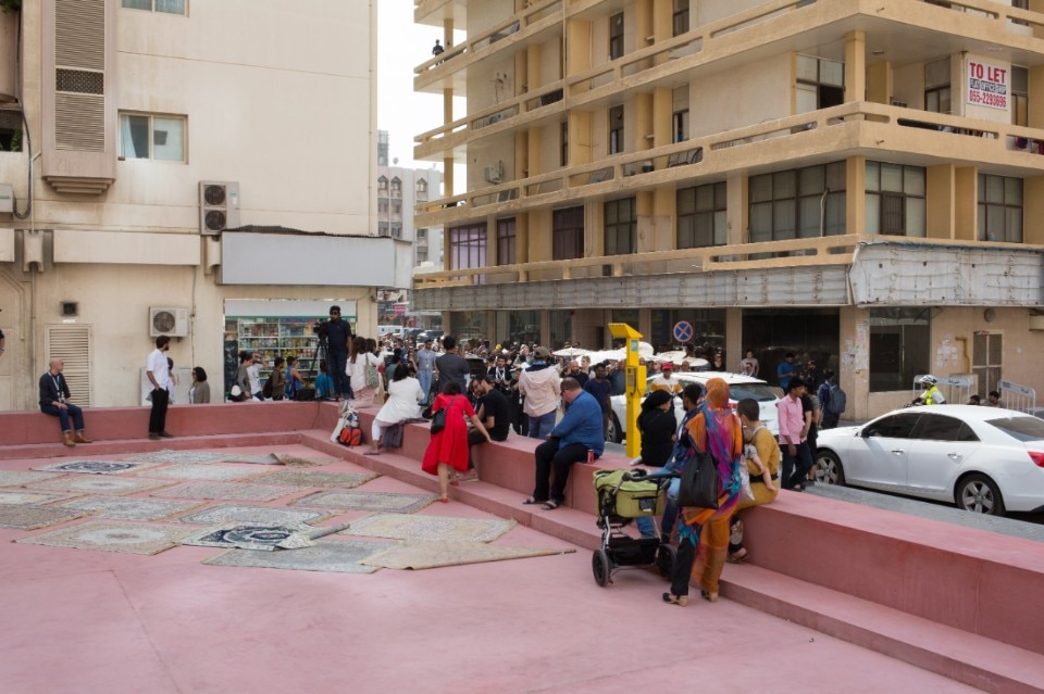 Dogma, Platforms, 2019. Installation view. Commissioned for ‘Rights of Future Generations’, inaugural edition of the Sharjah Architecture Triennial. 2019. Photo courtesy of Antoine Espinasseau