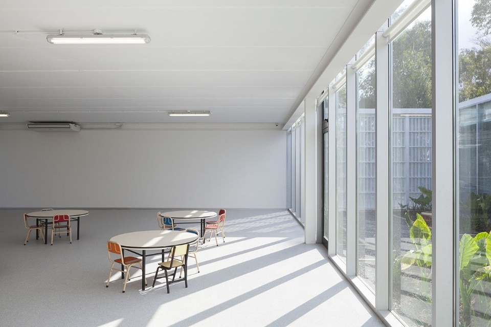 View of the interiors of the centre confining with one of the courtyards