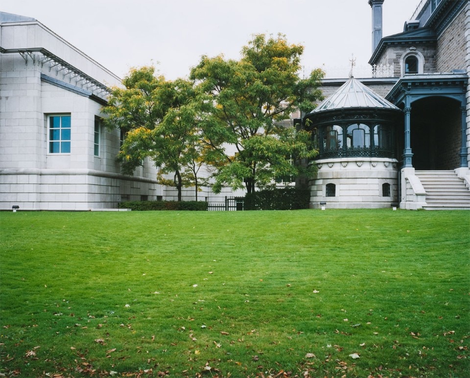 Partial view of the south façade of the CCA showing the Paul Desmarais Theatre and the Conservatory. Photograph by Naoya Hatakeyama. Collection CCA. Gift of the artist © Naoya Hatakeyama