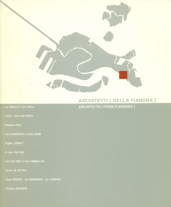 Copertina del catalogo della mostra “Architetti della Fiandra” (Architects from Flanders)