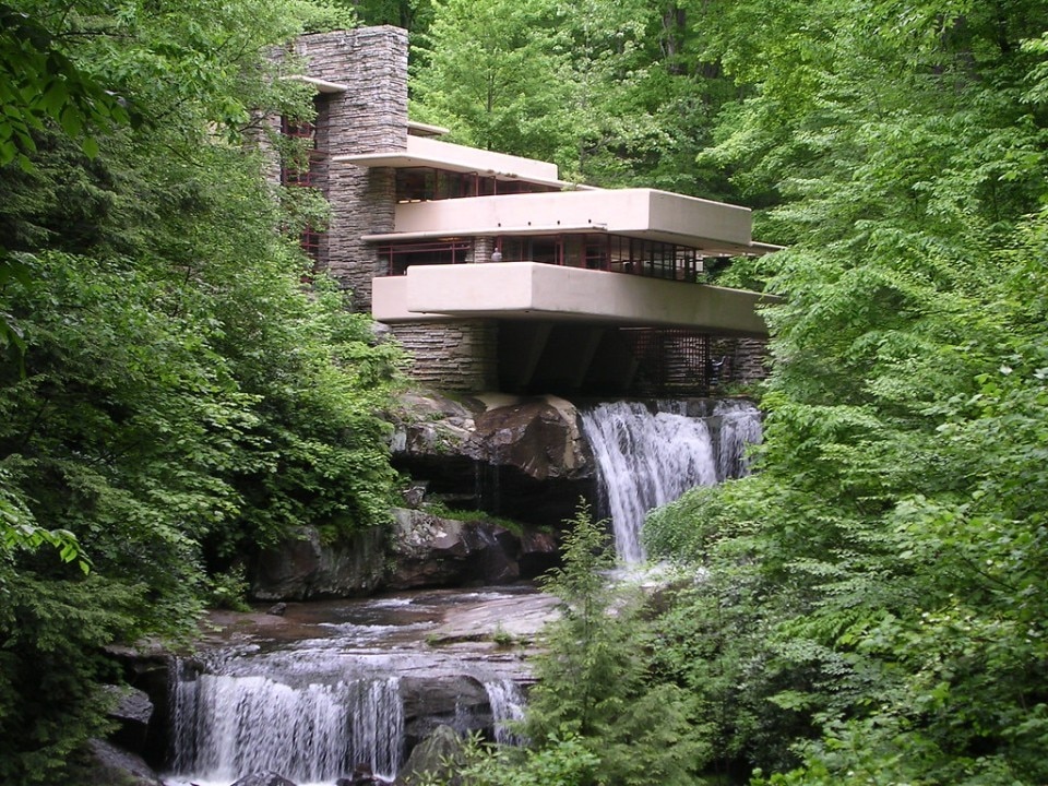 Frank Lloyd Wright, Fallingwater (Kaufmann House), Mill Run, Pensylvania, 1939. Photo Orangejack