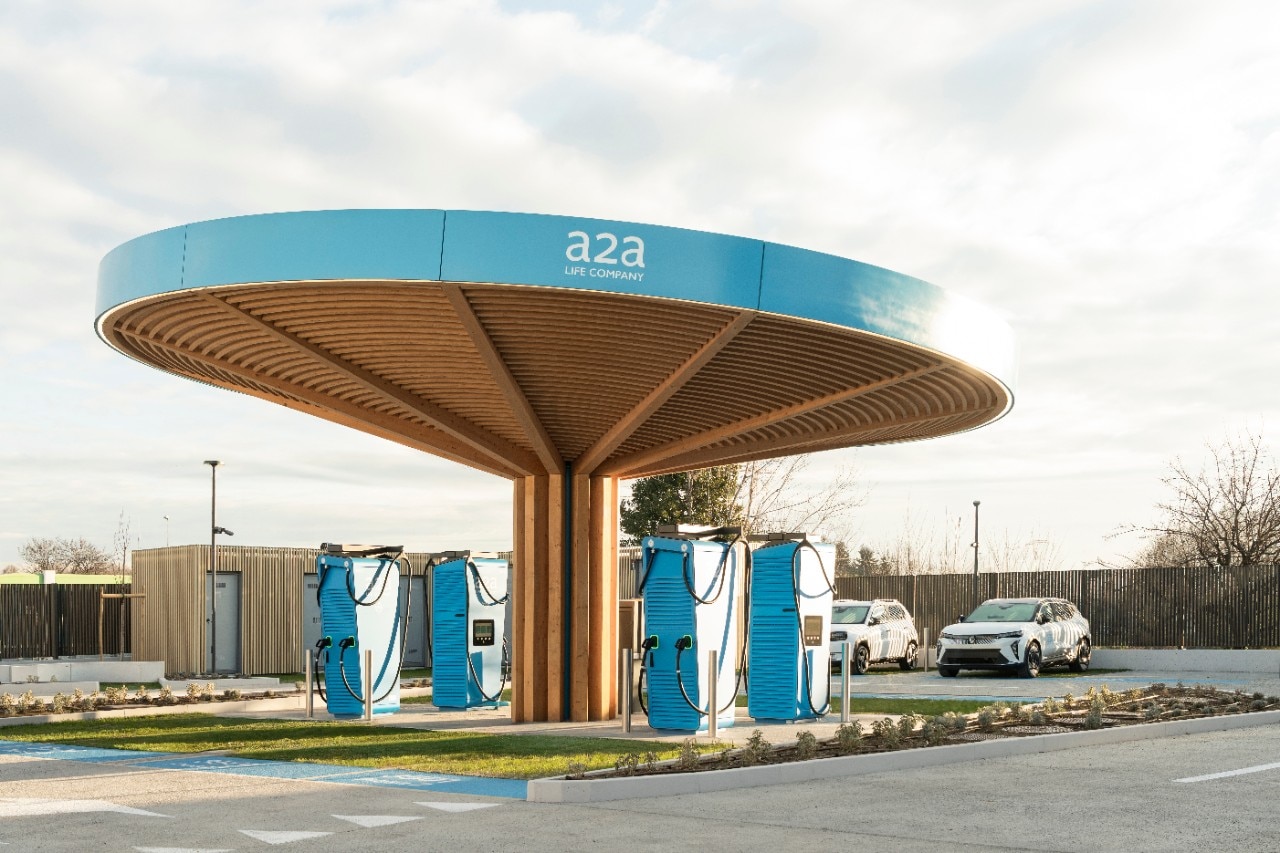 The new charge station by Park in Monza is a manifesto of the circular economy