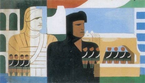 “Legionari di ieri e di oggi”, Ruggero Michaelles, 1935, tempera on paper, 120x160 cm