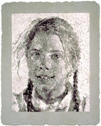 Chuck Close, <i>Georgia</i>, handmade paper, 1984
