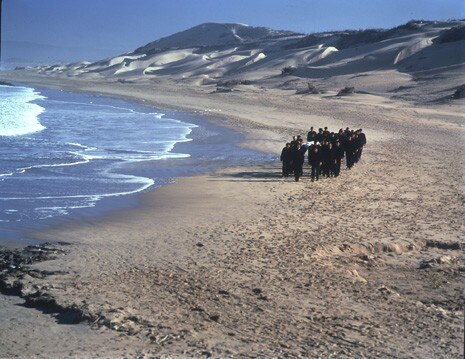 Shirin Neshat, Still from <i>Passage</i>, 2001. Video and sound installation, 00:11:30. Solomon R. Guggenheim Museum, New York. Photo Courtesy Barbara Gladstone. Photo by Larry Barns
