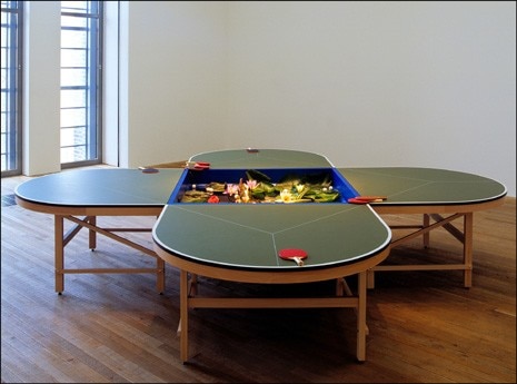 Gabriel Orozco, <i>Ping Pond Table</i> 1999. Courtesy 21st Cenutry Museum of Contemporary Art, Kanzawa Japan. Copyright © The artist. Photo Andrew Dunkley and Marcus Leith, Tate Photography
