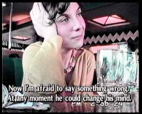 <i>No Sex Last Night</i>, 1992. Film realized with Greg Shephard. Still from the video <i>Double Blind</i>. Copyright © ADAGP, 2003, Paris
