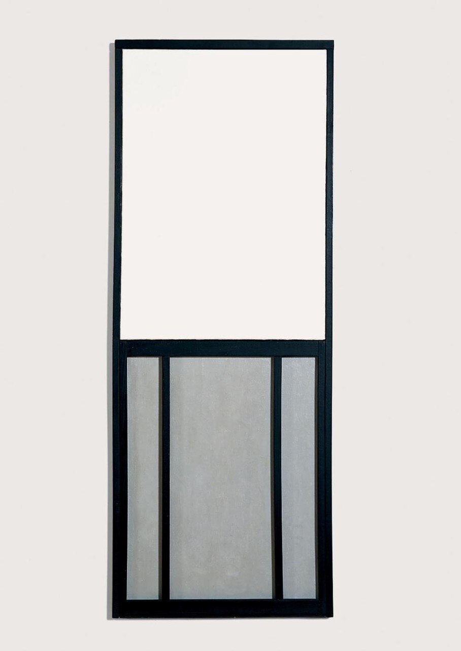 <i>Window, Museum of Modern Art, Paris 1949</i><br>
Oil on wood and canvas, two joined panels<br>
50 1/2 x 19 1/2 inches (128.3 x 49.5 cm)<br>
Collection of the artist<br>
Photo courtesy the artist