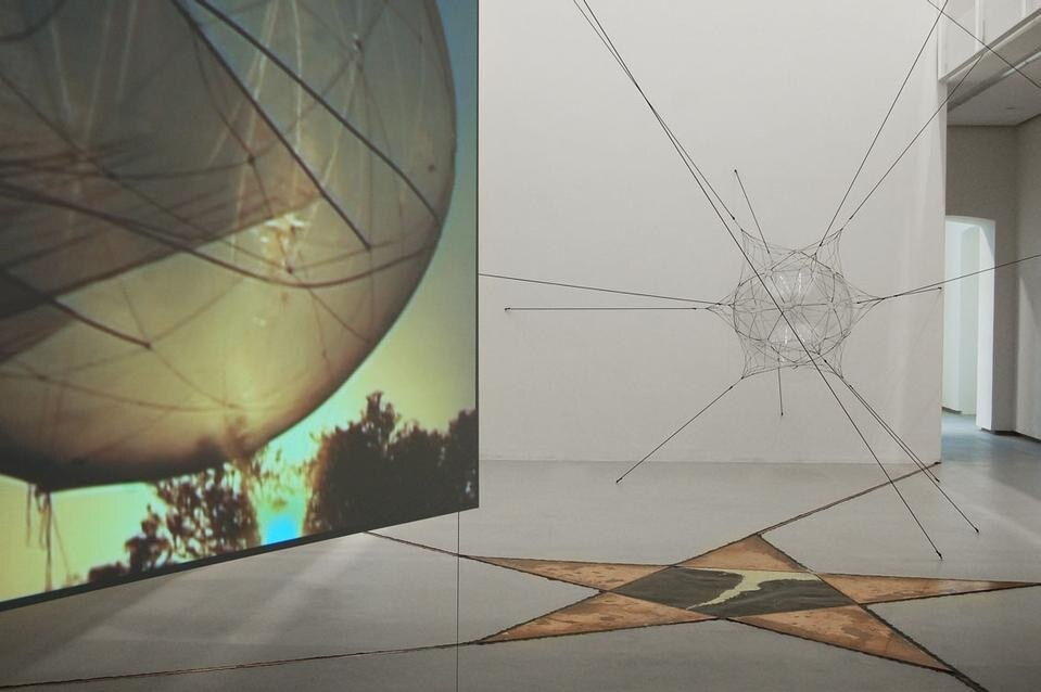 View of the installation
by Saraceno <i>From Camogli to San Felipe, spiders
weaving stars...”</i>, at the Fondazione Pier Luigi
and Natalina Remotti in Camogli, Liguria (open
till 13 June) View of the installation
by Saraceno <i>From Camogli to San Felipe, spiders
weaving stars...”</i>, at the Fondazione Pier Luigi
and Natalina Remotti in Camogli, Liguria (open
till 13 June)