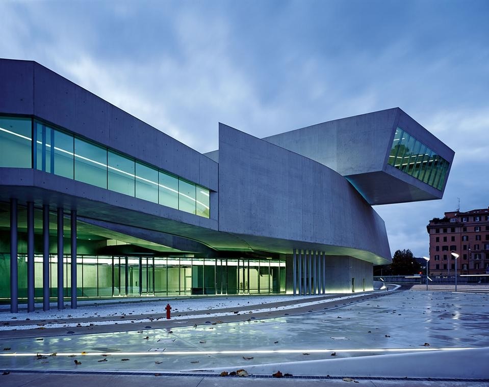 The Maxxi museum designed by Zaha Hadid, Rome (photo by Hélène Binet, from Domus 931 December 2009).