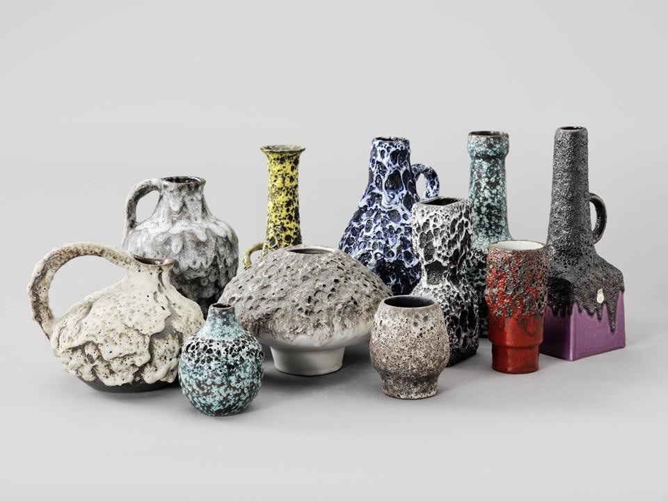 ドイツ　Fat Lava SGRAFO MODERN製　ヴィンテージ花瓶 ドイツ Fat Lava SGRAFO MODERN製 ヴィンテージ花瓶 花瓶モダン