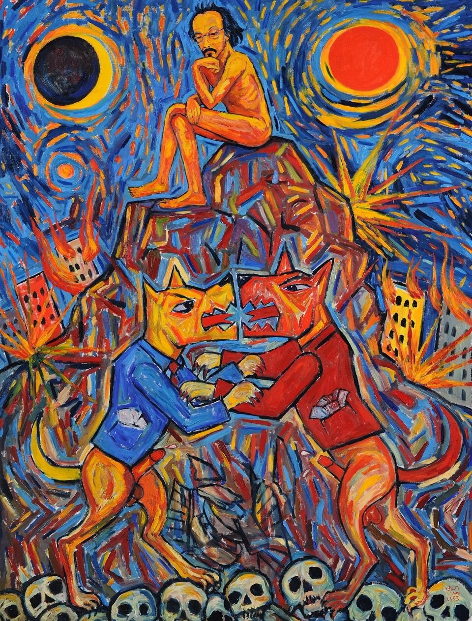 Vasan Sitthiket, <i>Sitting on the Mountain watching dogs Fighting,</i> 2011. Vasan Sitthiket, <i>Sitting on the Mountain watching dogs Fighting,</i> 2011.
