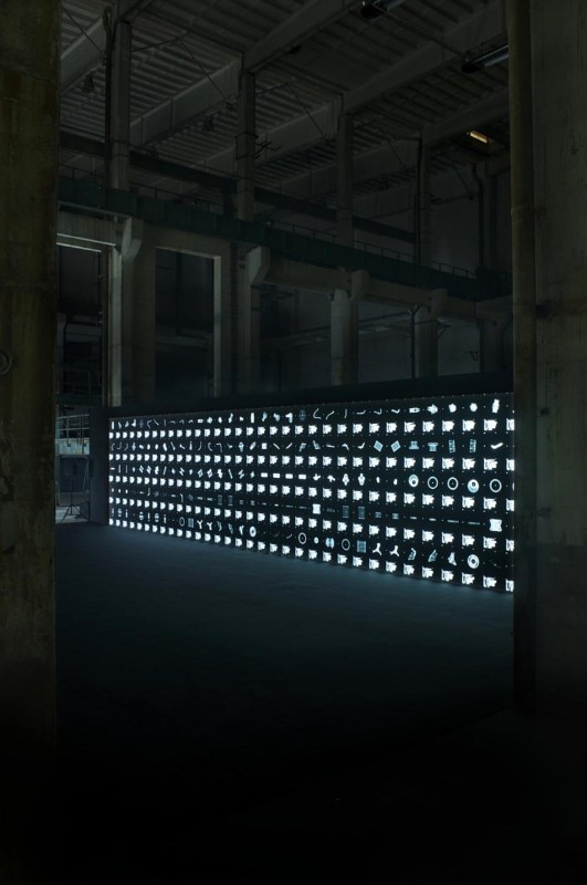 Ryoji Ikeda, <em>data.anatomy [civic]</em> at the MUMA Kraftwerk Berlin, installation view