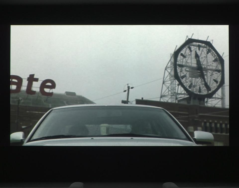 Christian Marclay, installation view of <em>The Clock</em>, 2010. Single-channel video with sound, 24 hours. © Christian Marclay, courtesy Paula Cooper Gallery, New York and White Cube, London